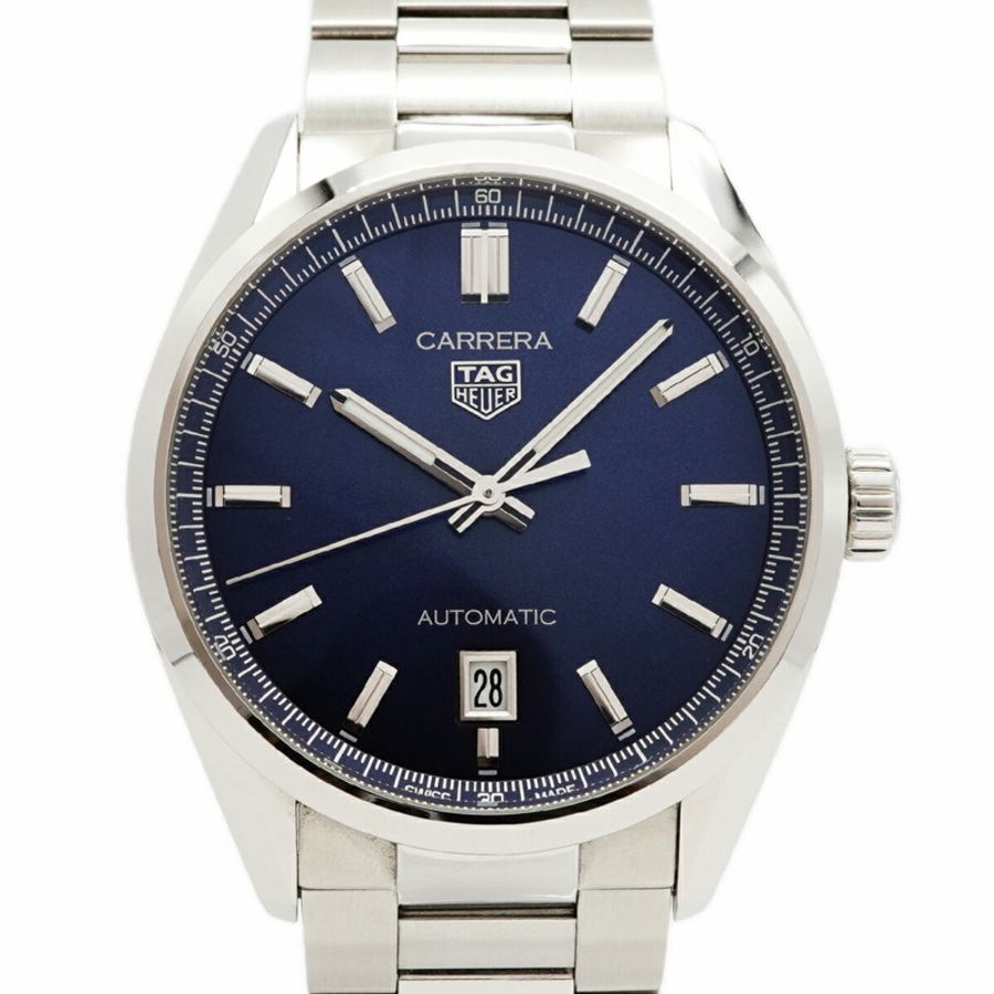 TAG Heuer 豪雅卡萊拉 WBN2112 藍色錶盤男士腕錶-0