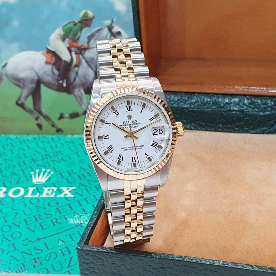 【大眾名錶】ROLEX 勞力士 68273 Datejust 蠔式中型錶 DJ31 白色羅馬面盤 大眾名錶G314-1
