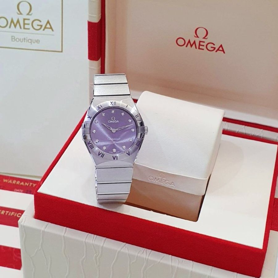 【大眾名錶】OMEGA歐米茄131.10.28.60.60.002星座系列 2023/09卡 紫色羅馬 大眾名錶G315-1