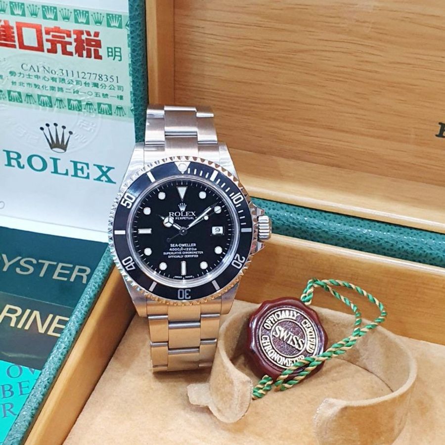 【大眾名錶】ROLEX勞力士 16600 Sea-Dweller 鋁圈海使 台灣保單 潛水錶 排氦閥 大眾名錶B1357-1