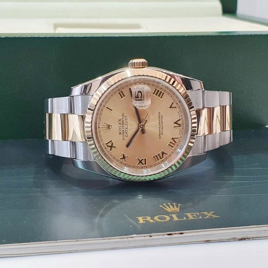 【大眾名錶】ROLEX 勞力士 116233 Datejust 新款DJ36蠔式日誌 金色羅馬面盤 大眾名錶G316-2