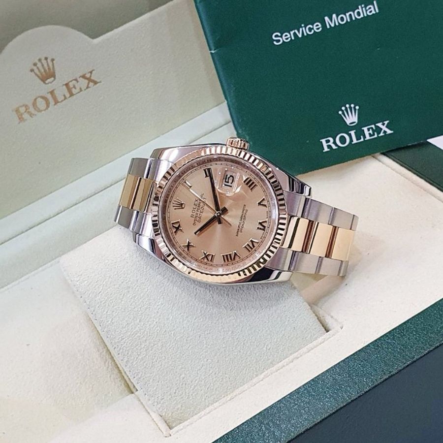 【大眾名錶】ROLEX 勞力士 116233 Datejust 新款DJ36蠔式日誌 金色羅馬面盤 大眾名錶G316-4