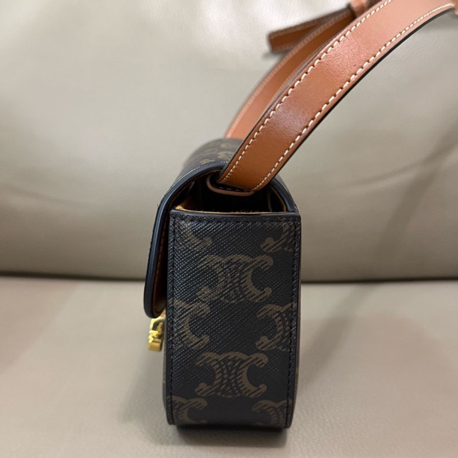 Celine 思琳 mini 老花 凱旋門 豆腐包-3