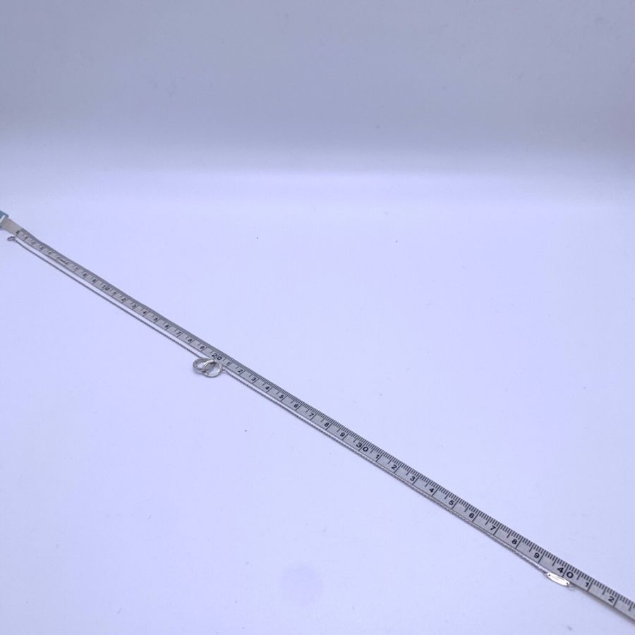 Tiffany/蒂芙尼TIFFANY CHARMA 系列18k白金項鍊女款 鑲鑽設計 鍊子長度約40cm-6