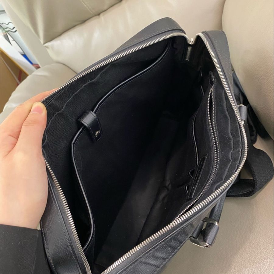 Burberry/巴寶莉 格紋 公文包 手提包 單肩斜挎包 有肩帶。-9
