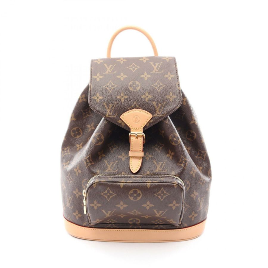 路易威登 Montsouris PM 雙肩包 M11198 Monogram 帆布 棕色 二手-0