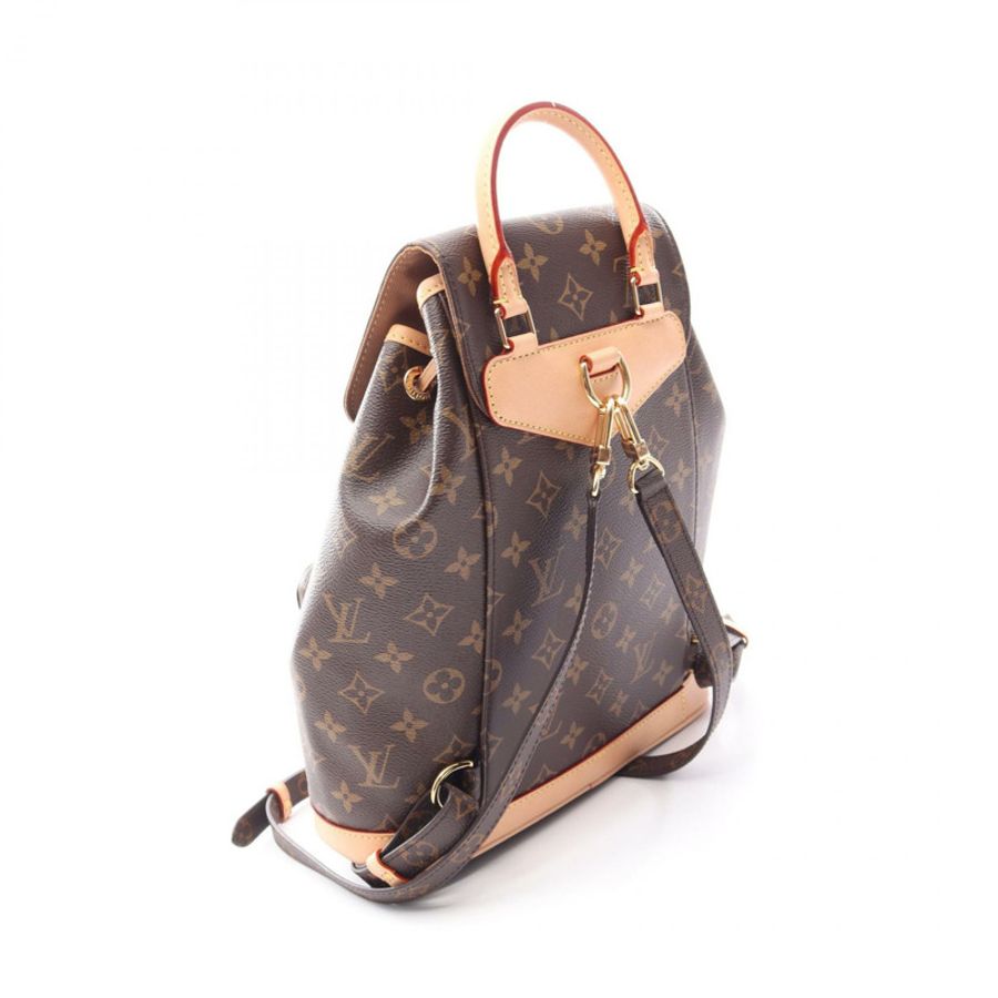 路易威登 Montsouris PM 雙肩包 M11198 Monogram 帆布 棕色 二手-1