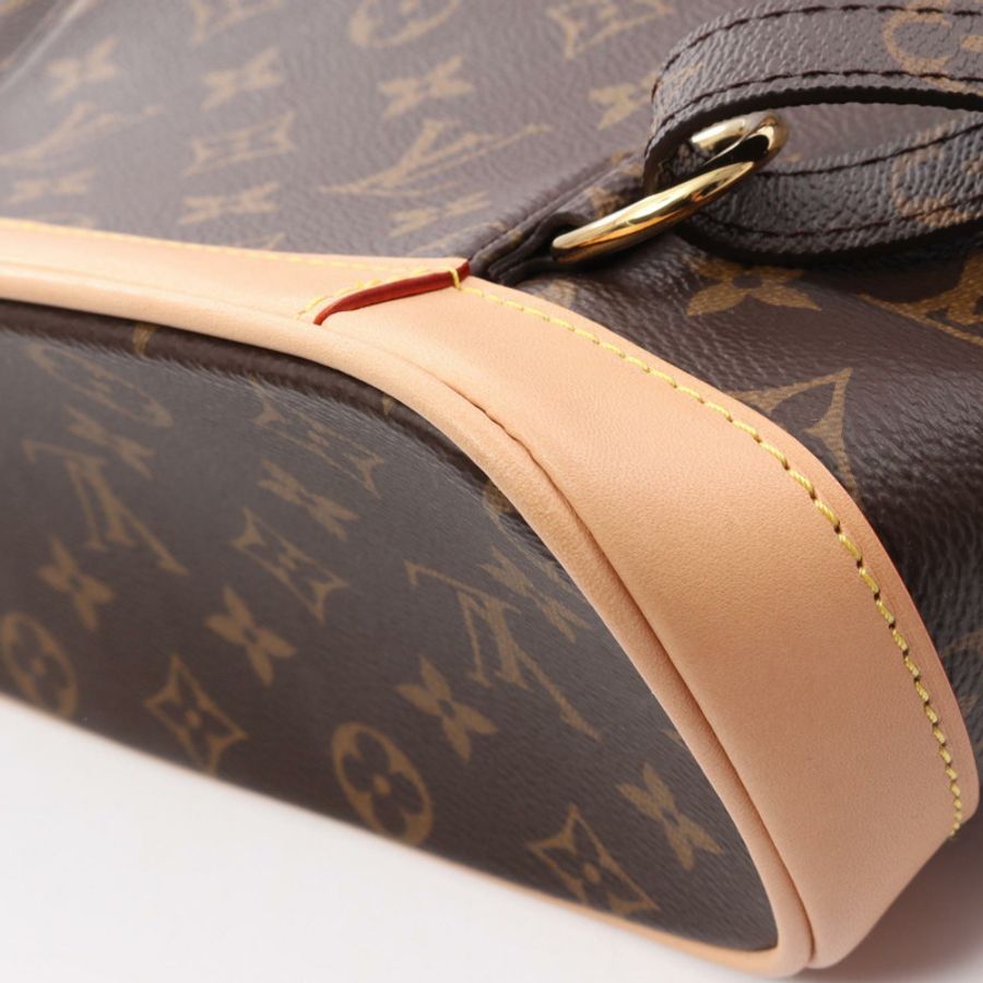 路易威登 Montsouris PM 雙肩包 M11198 Monogram 帆布 棕色 二手-5