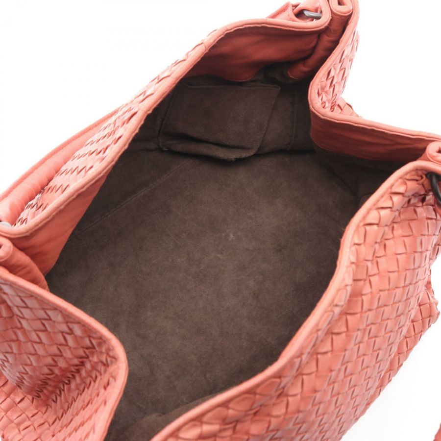 BOTTEGA VENETA Intrecciato Parachute 手提包 222322 粉紅色皮革 二手 女士-2
