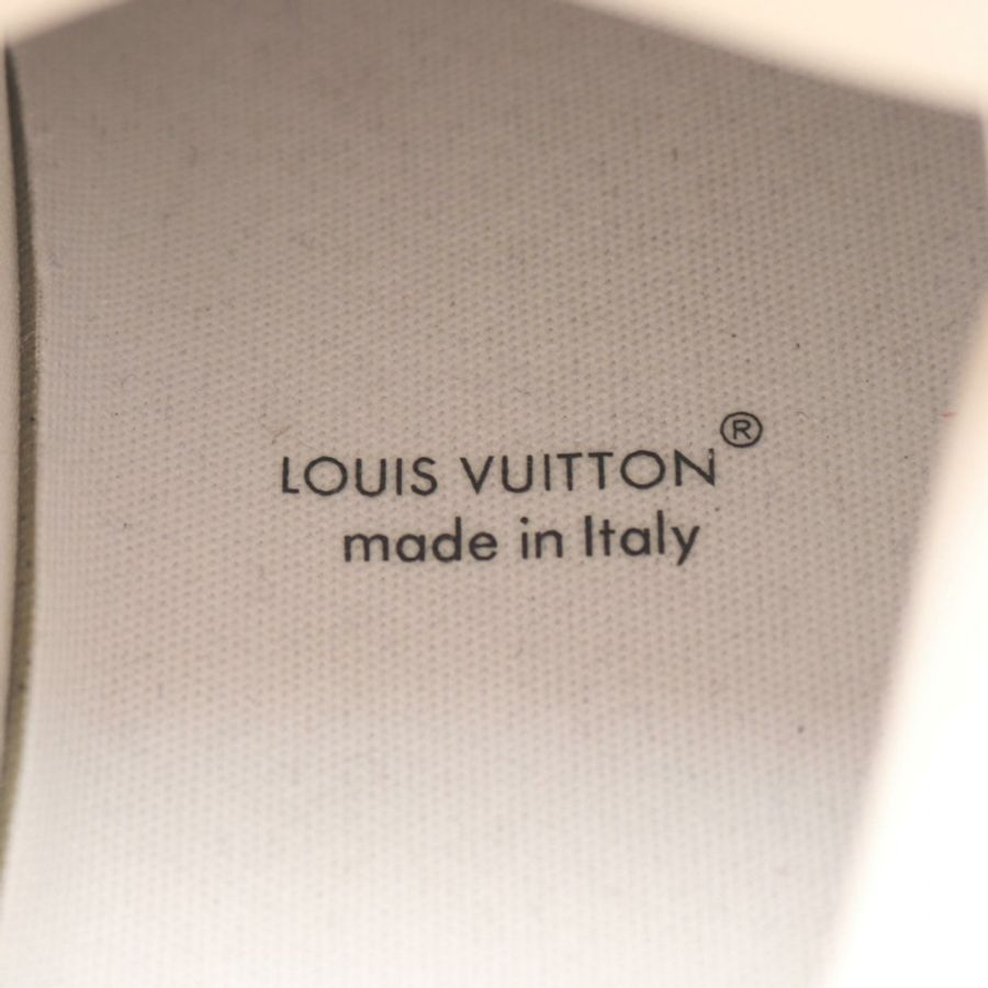 路易威登 LV Trainer Maxi Line 運動鞋,綠色/白色皮革,二手男款 8 碼-4