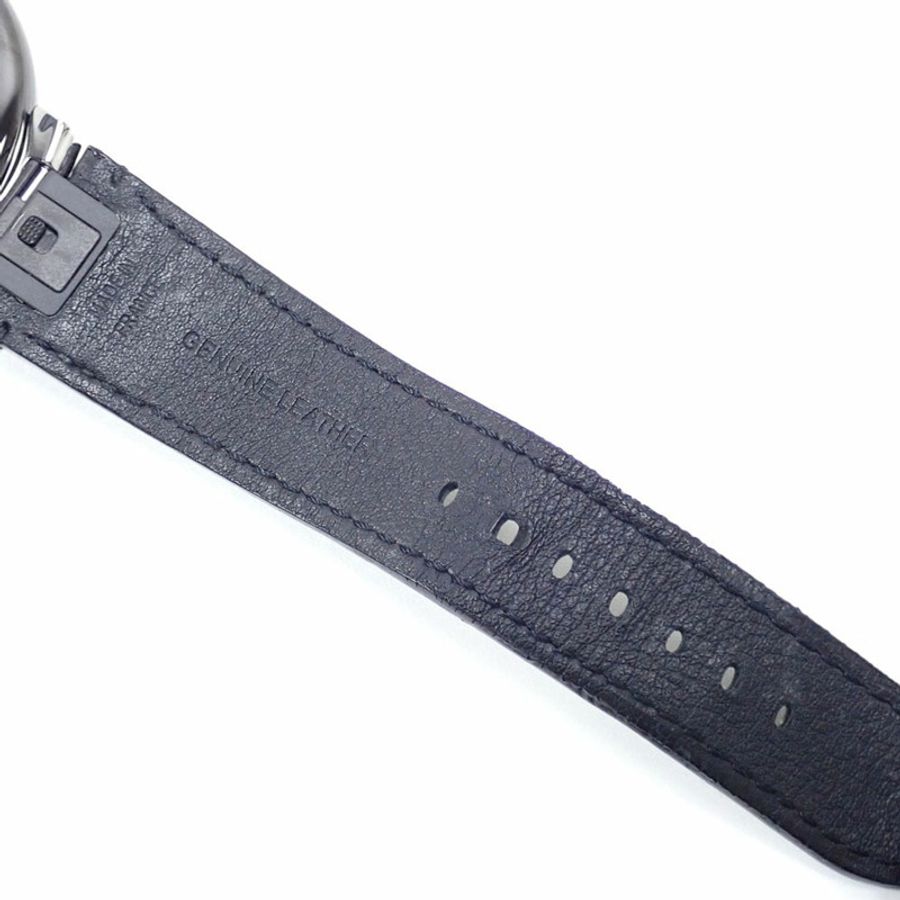 路易威登 Tambour GMT 男士自動腕錶,不鏽鋼錶殼,皮革錶帶,Q113K,手動上鍊,A4045545-8
