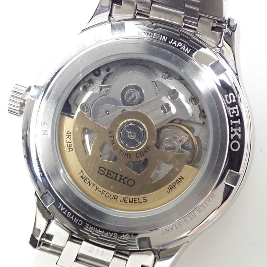 精工 Presage 男士自動機械錶 SS 4R39-00W0 手動上鍊-2