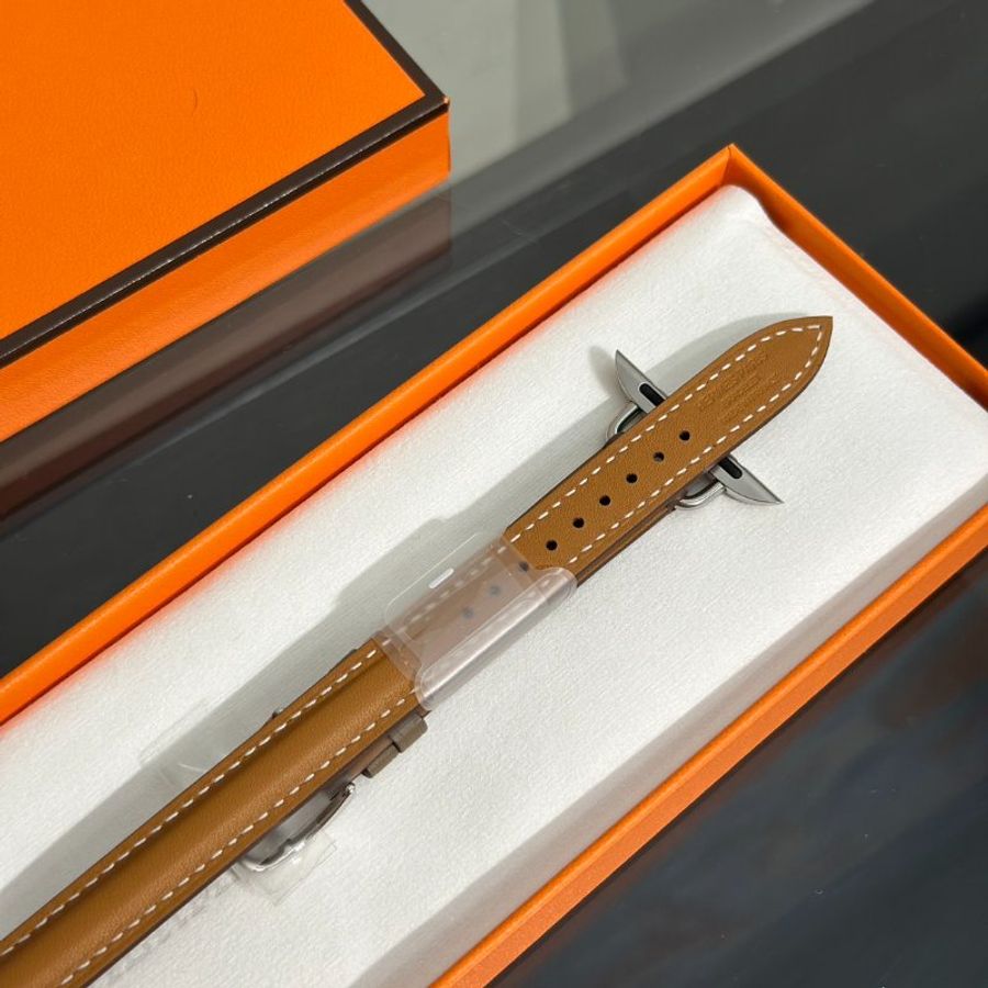 HERMES Apple Watch 11 - 42 鈦金屬+大象灰雙圈錶帶-7