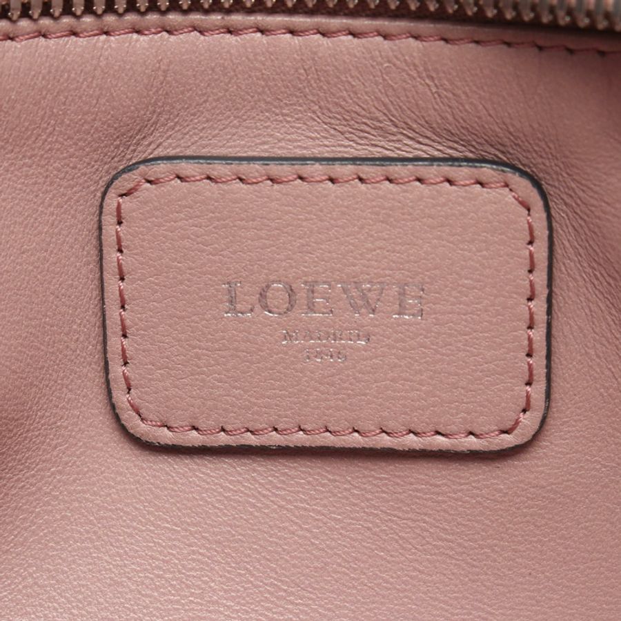 LOEWE Amasona 28 手提包 粉紅色 皮革 二手 女士 SHW-3