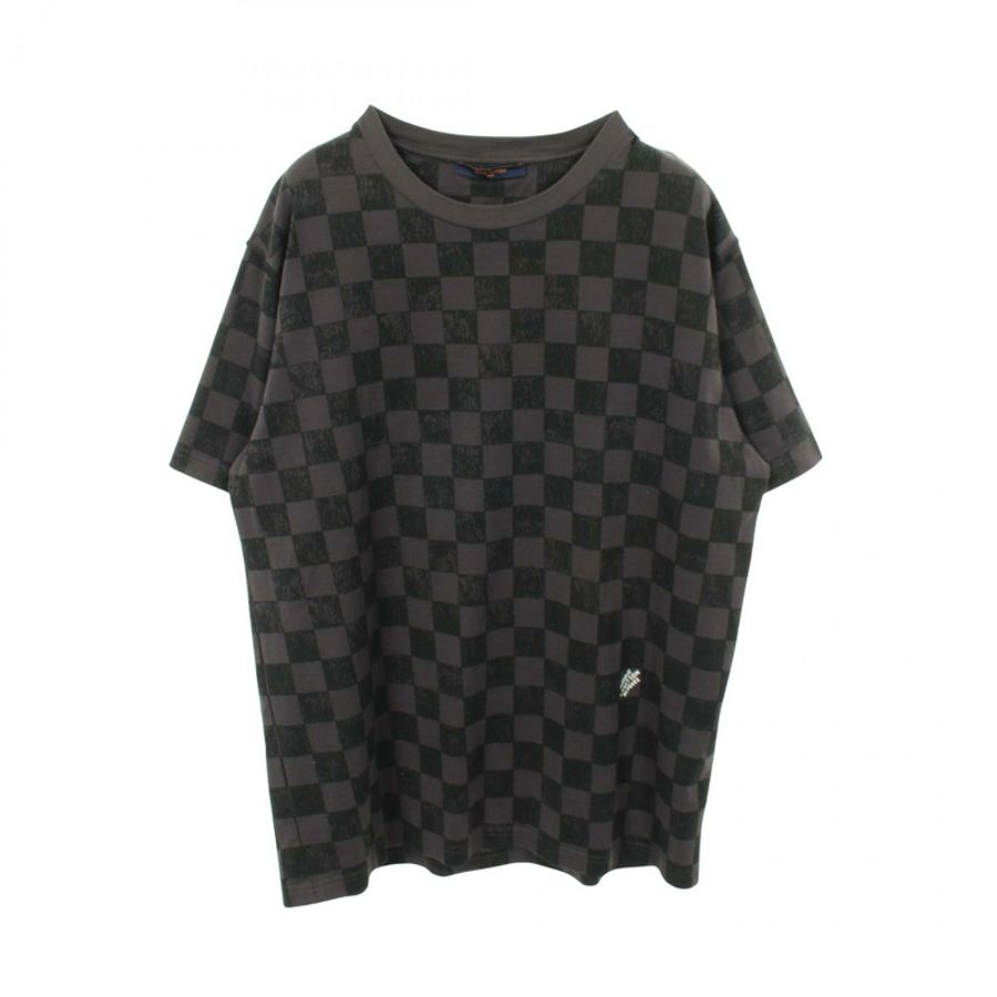 路易威登 Damier 短袖T卹，RM2129，純棉，灰色，二手，男士4L碼-0
