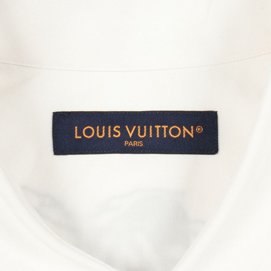 LOUIS VUITTON × NIGO 短袖襯衫，純棉材質，白色，二手男士4L碼-2