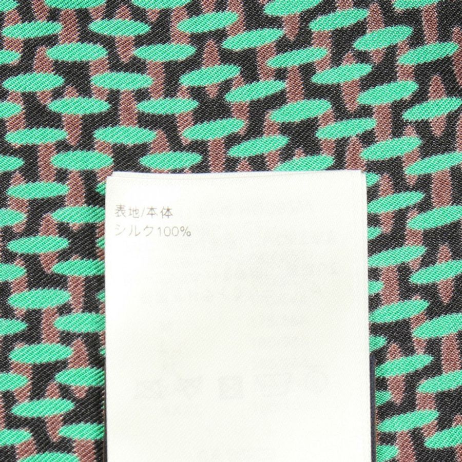 路易威登 Damier 襯衫上衣,絲質材質,綠色、棕色、黑色,二手男士 M 碼-3