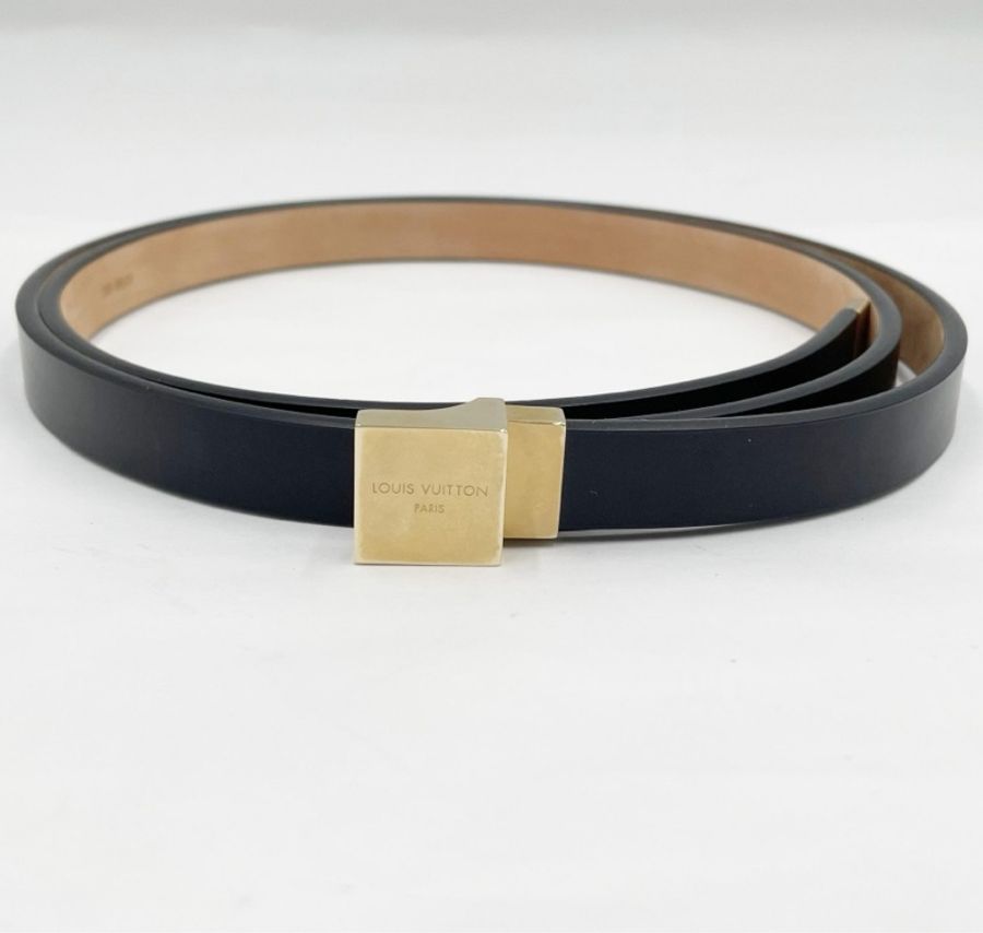 LOUIS VUITTON SANTULLE CARRE BLACK BELT M6801 LW0020-0