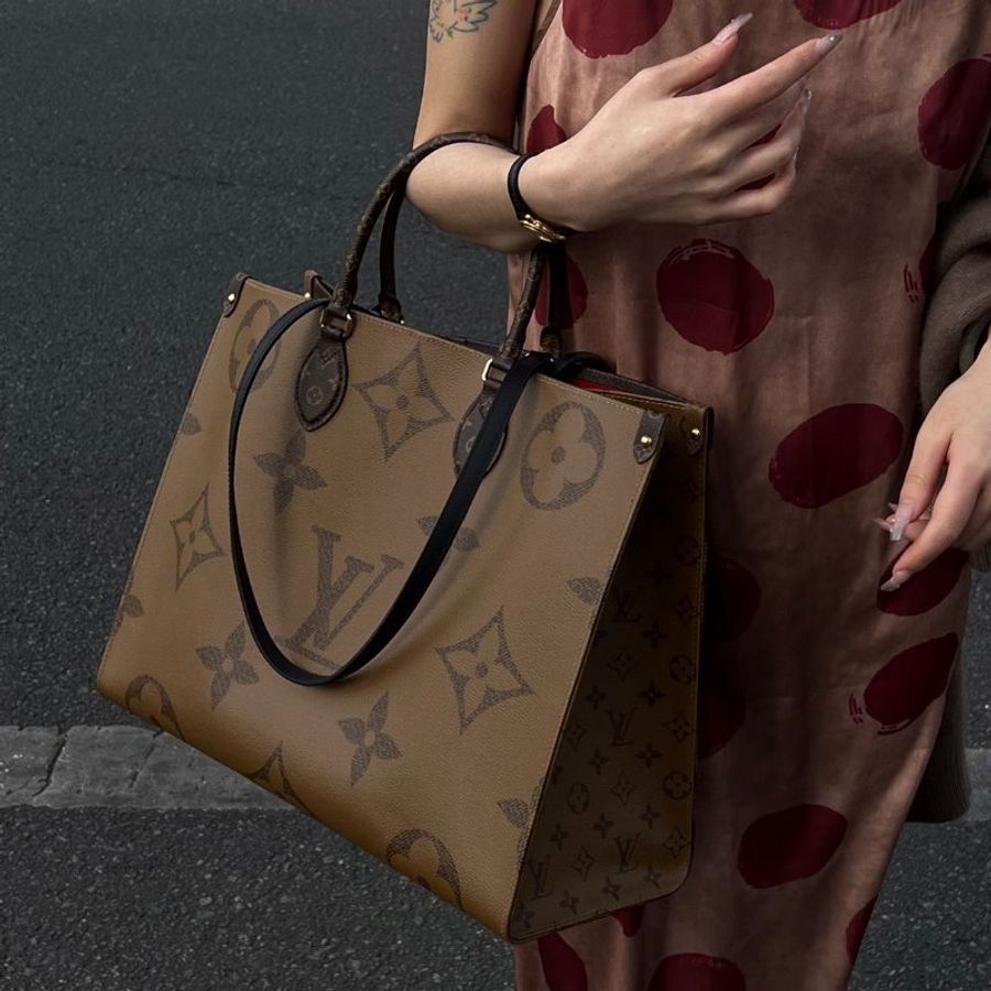 LOUIS VUITTON On The Go - GM拚色老花-1