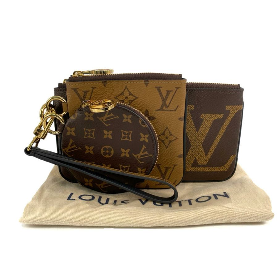 △ LOUIS VUITTON 路易·威登 Brown Coated Canvas Monogram Trio Pouch 啡色塗層帆布經典老花三件小袋子 M68756-267009382-0