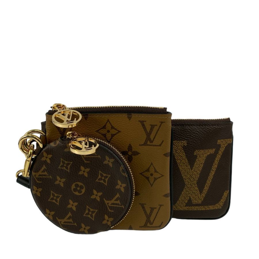 △ LOUIS VUITTON 路易·威登 Brown Coated Canvas Monogram Trio Pouch 啡色塗層帆布經典老花三件小袋子 M68756-267009382-1