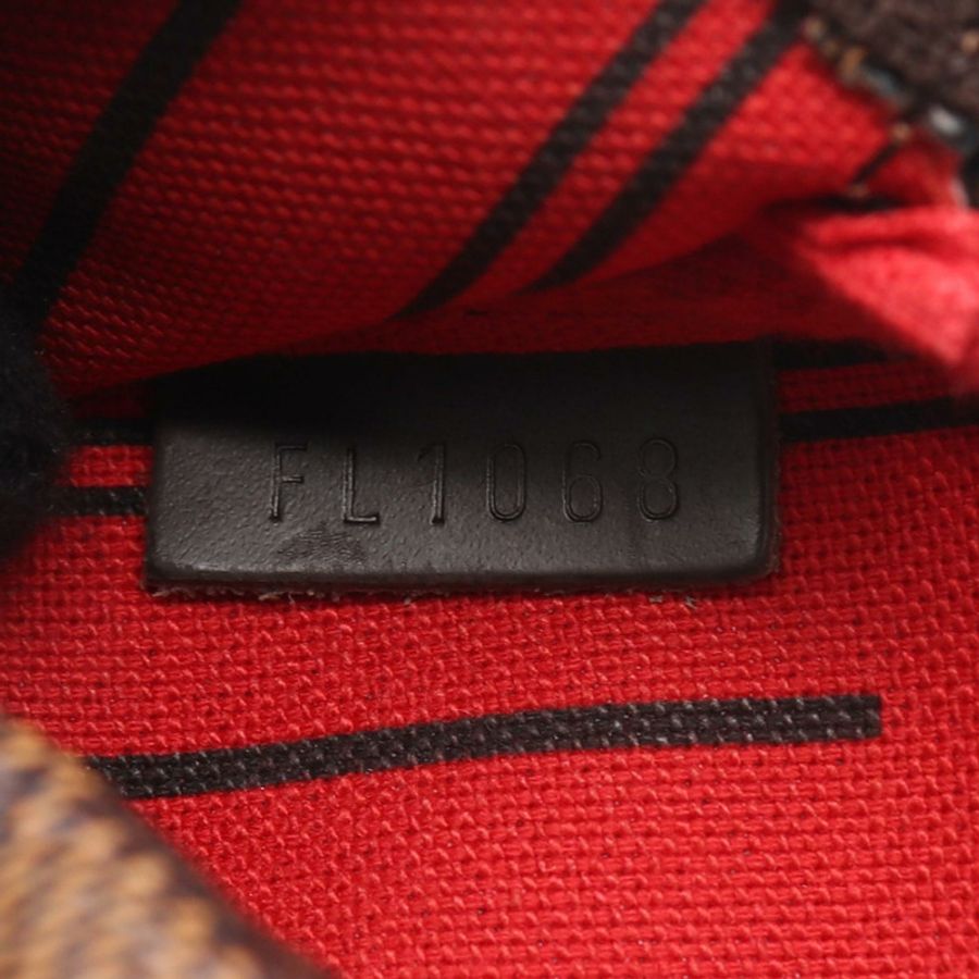 LOUIS VUITTON 迷你 Pochette Accessoires 手提包 N58011 Damier 帆布紅色二手 LV-4