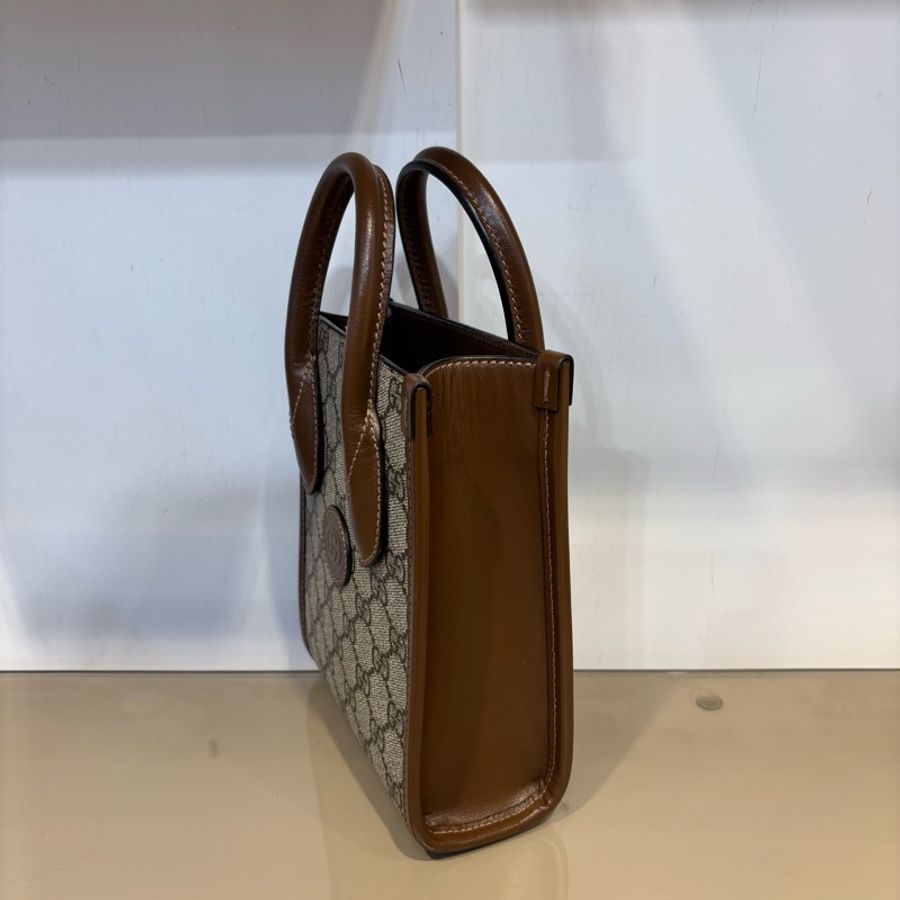 Gucci 咖色Interlocking 琴譜包-3