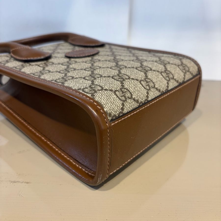 Gucci 咖色Interlocking 琴譜包-5