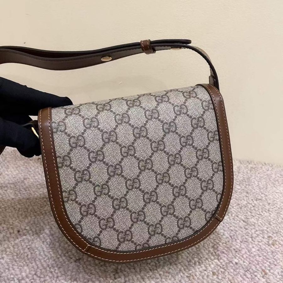Gucci 古馳 1955系列mini馬鞍包可斜挎手提肩背腋下背-2
