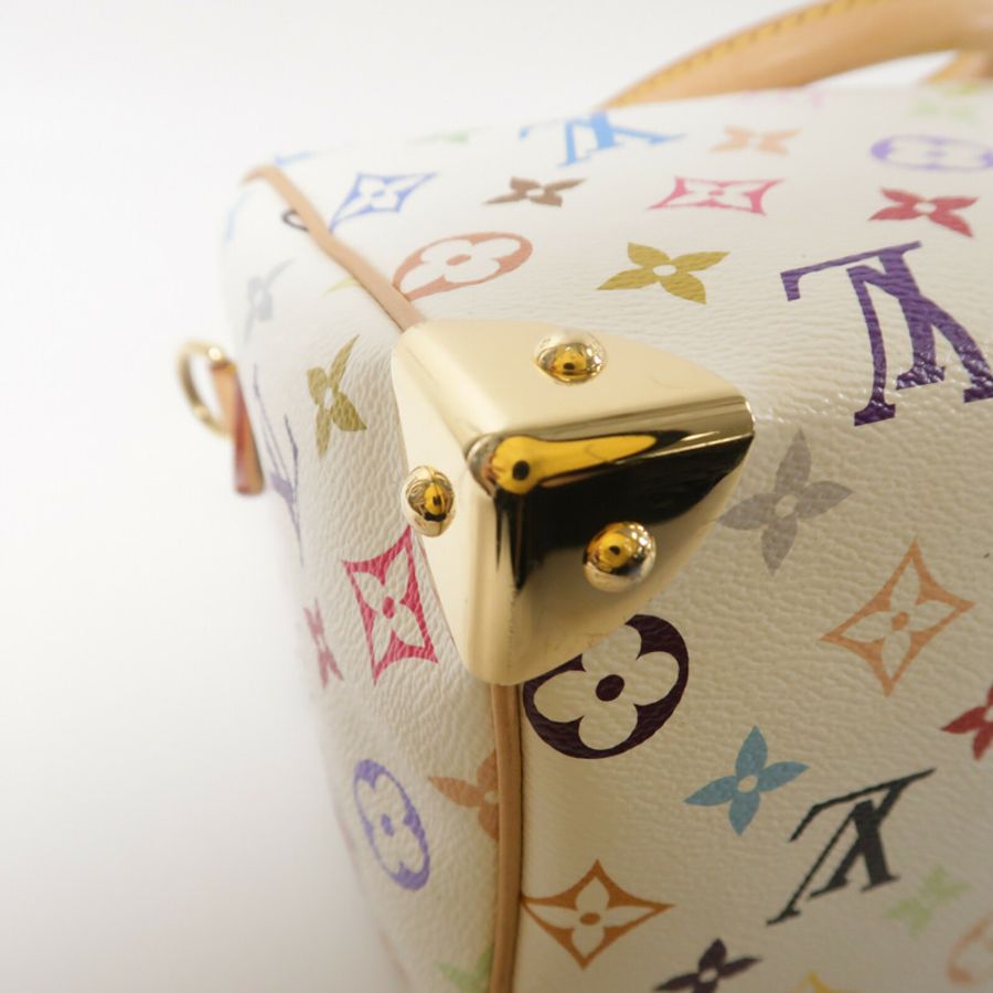 LOUIS VUITTON Monogram Multicolor Speedy Bandouliere 25手挽肩背兩用袋-11