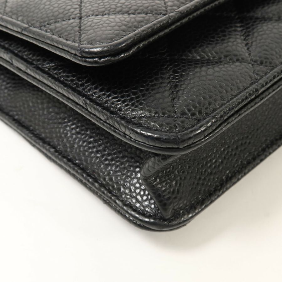 CHANEL 牛皮皮革WOC Wallet On Chain鏈帶肩背袋-11