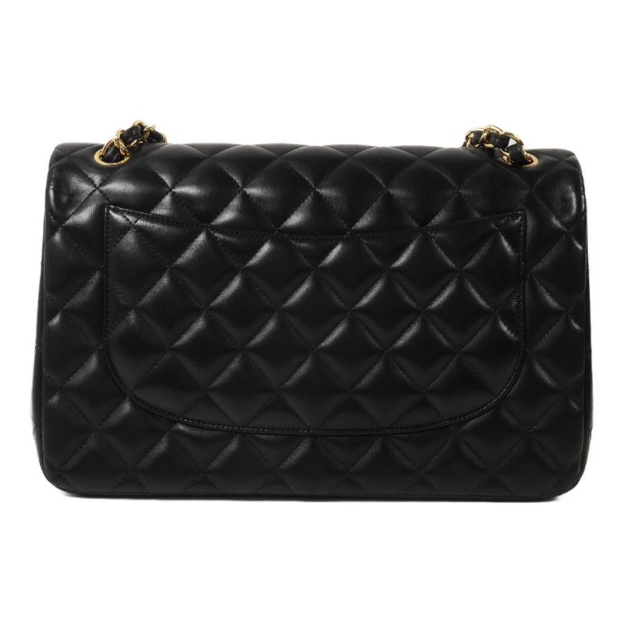 CHANEL 羊皮皮革Large Classic鏈帶肩背袋-1
