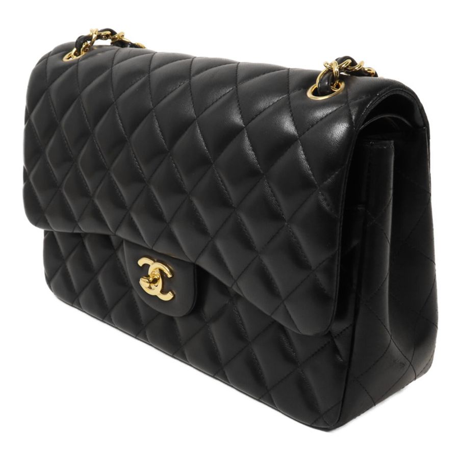 CHANEL 羊皮皮革Large Classic鏈帶肩背袋-2