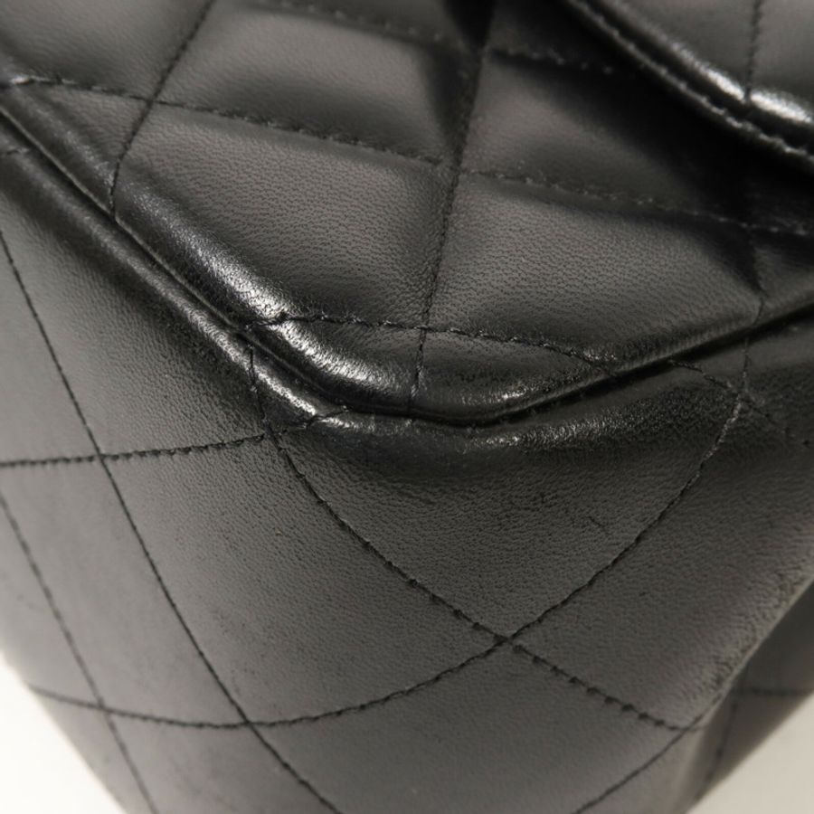 CHANEL 羊皮皮革Large Classic鏈帶肩背袋-13
