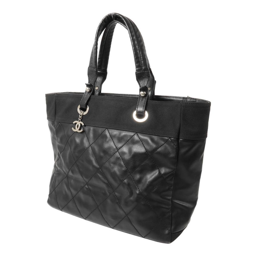 CHANEL 牛皮皮革/塗層帆布Paris Biarritz Tote手挽袋-2
