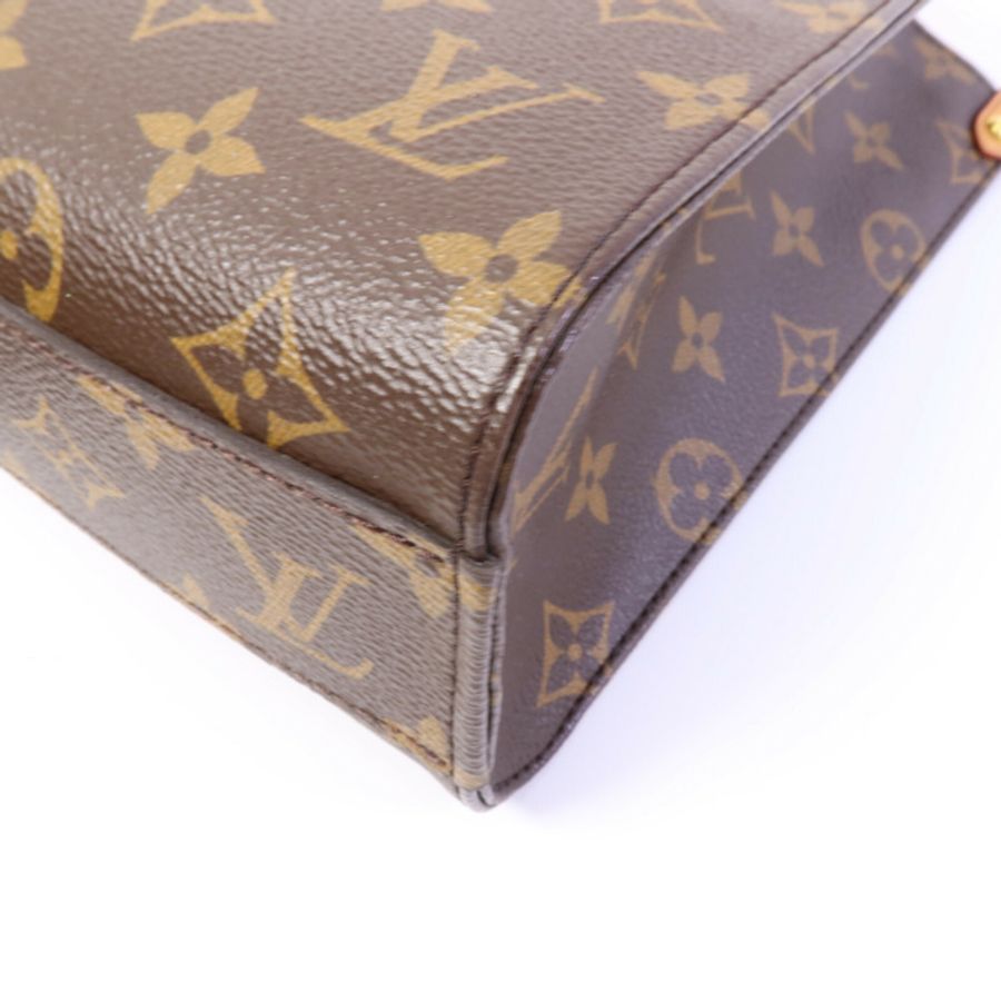 LOUIS VUITTON Monogram Sac Plat BB金扣手挽肩背兩用袋-7