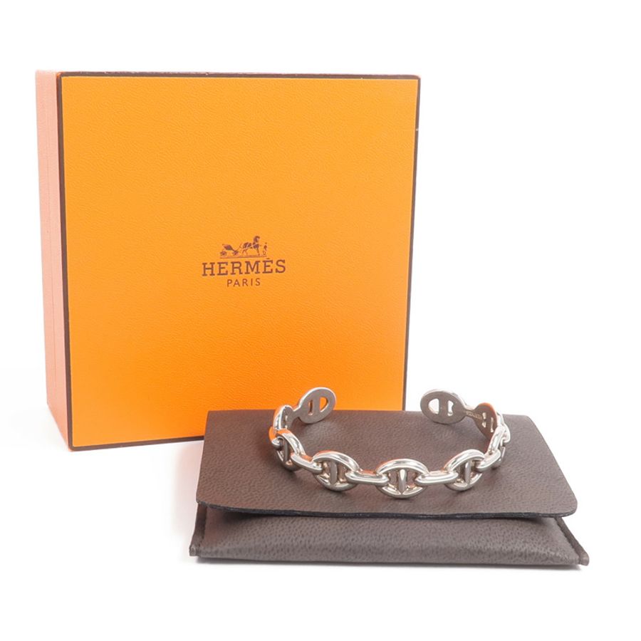 HERMES 925純銀Chaine d'ancre Enchainee Bracelet手鐲-7