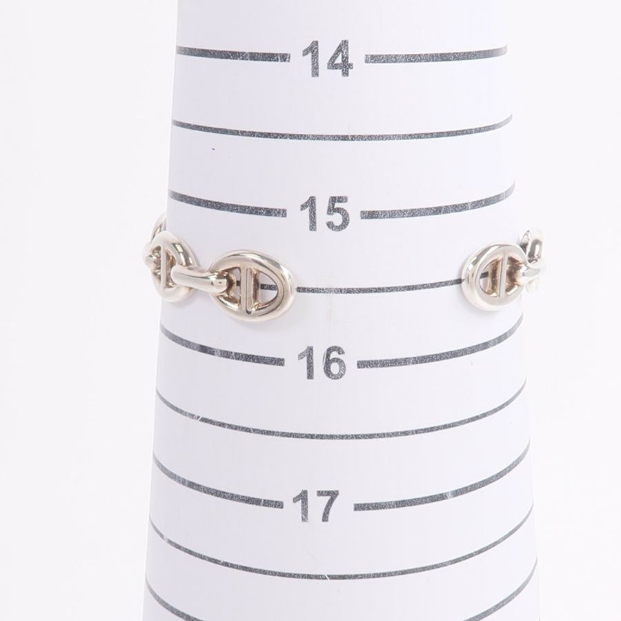 HERMES 925純銀Chaine d'ancre Enchainee Bracelet手鐲-8