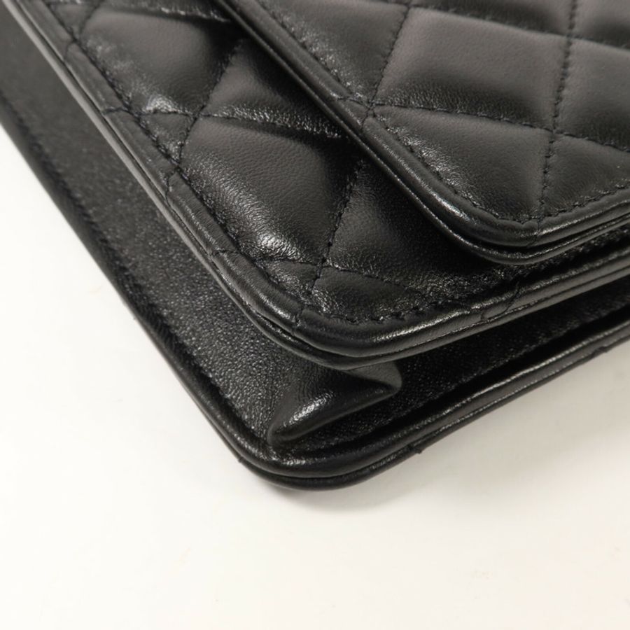 CHANEL 羊皮皮革WOC Wallet On Chain鏈帶肩背袋-12