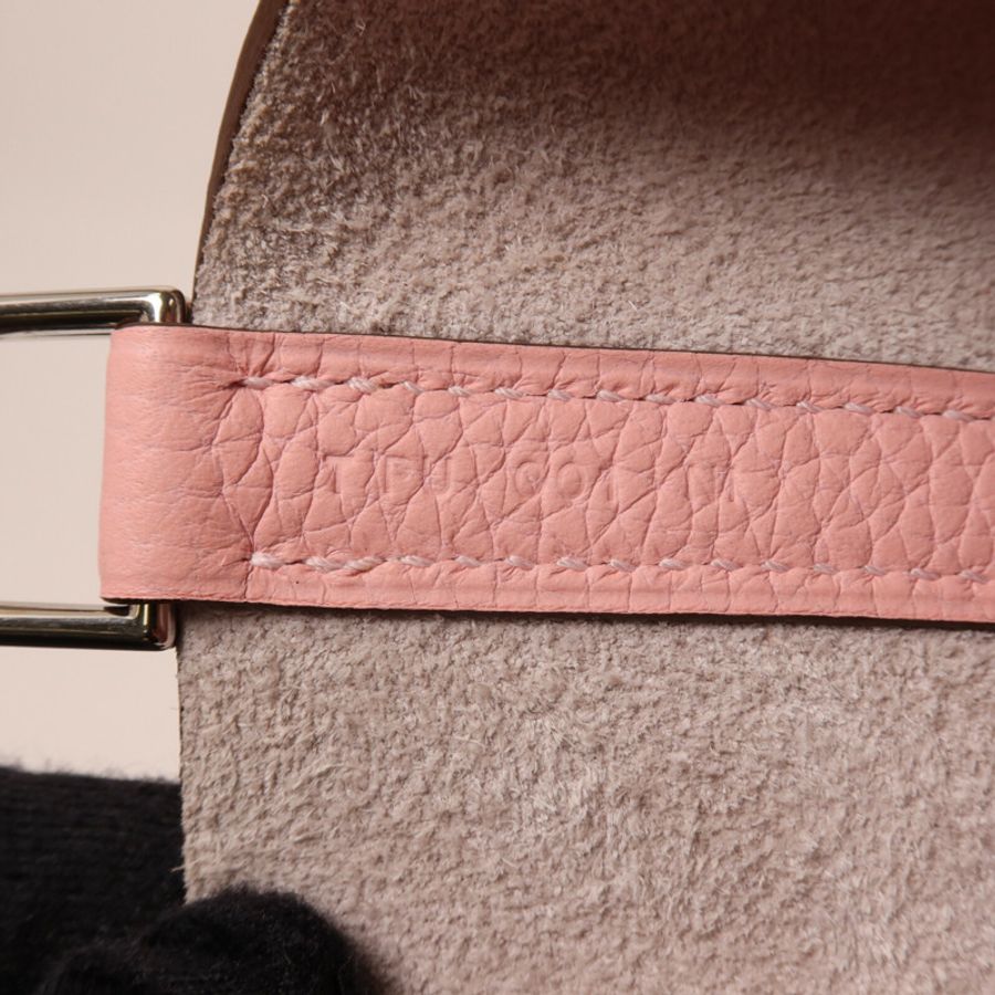 HERMES Clemence皮革Picotin MM扣手挽袋Rose Sakura-6