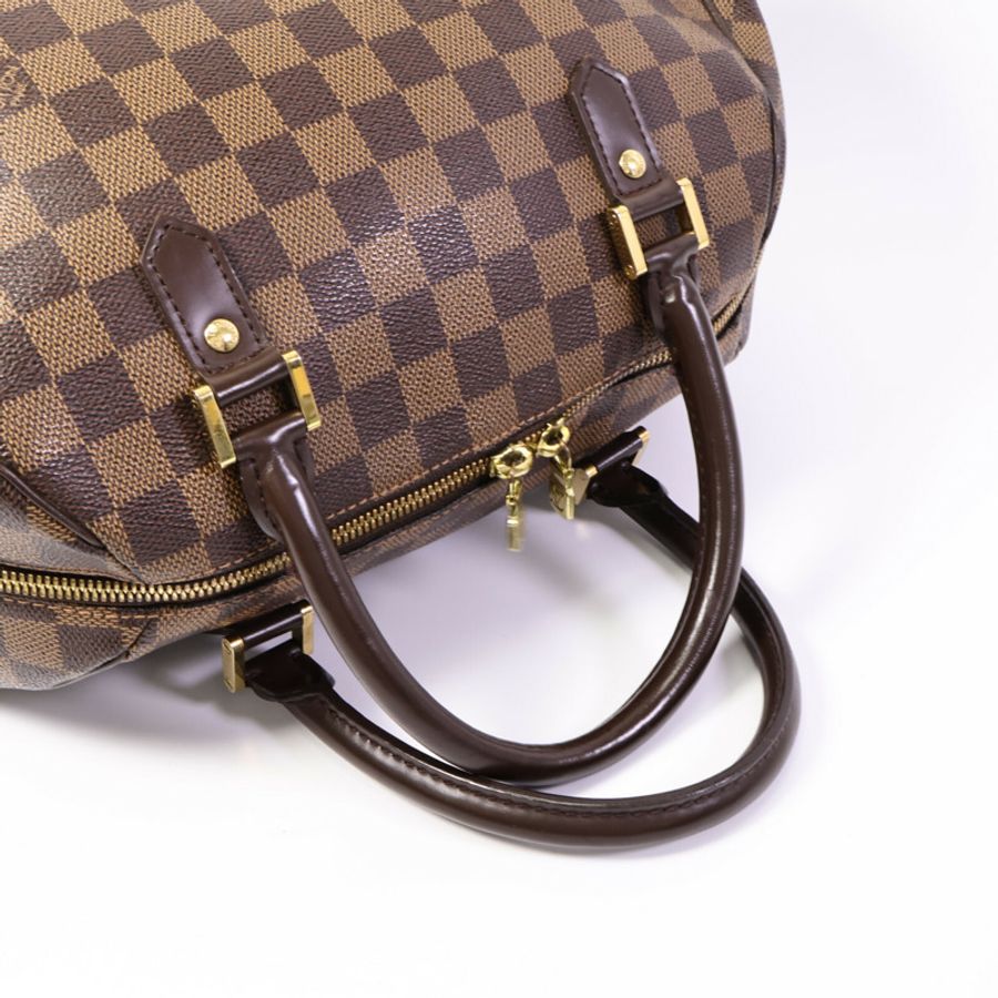 LOUIS VUITTON Damier Ribera MM金扣手挽袋-4