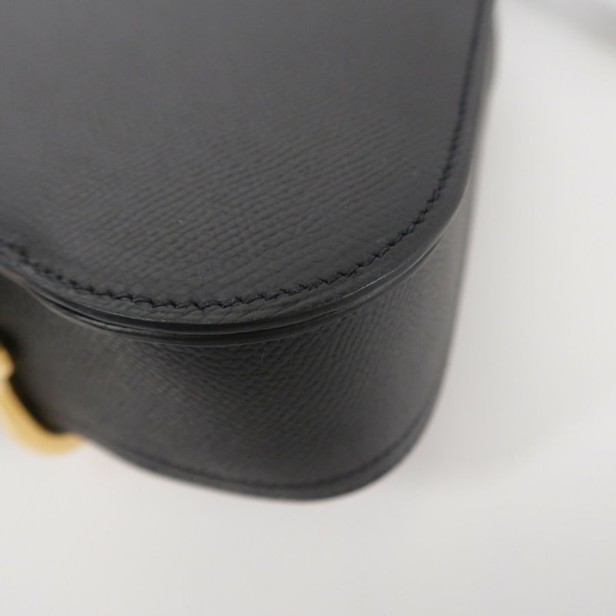HERMES Epsom皮革Della Cavalleria Mini肩背袋Noir-10