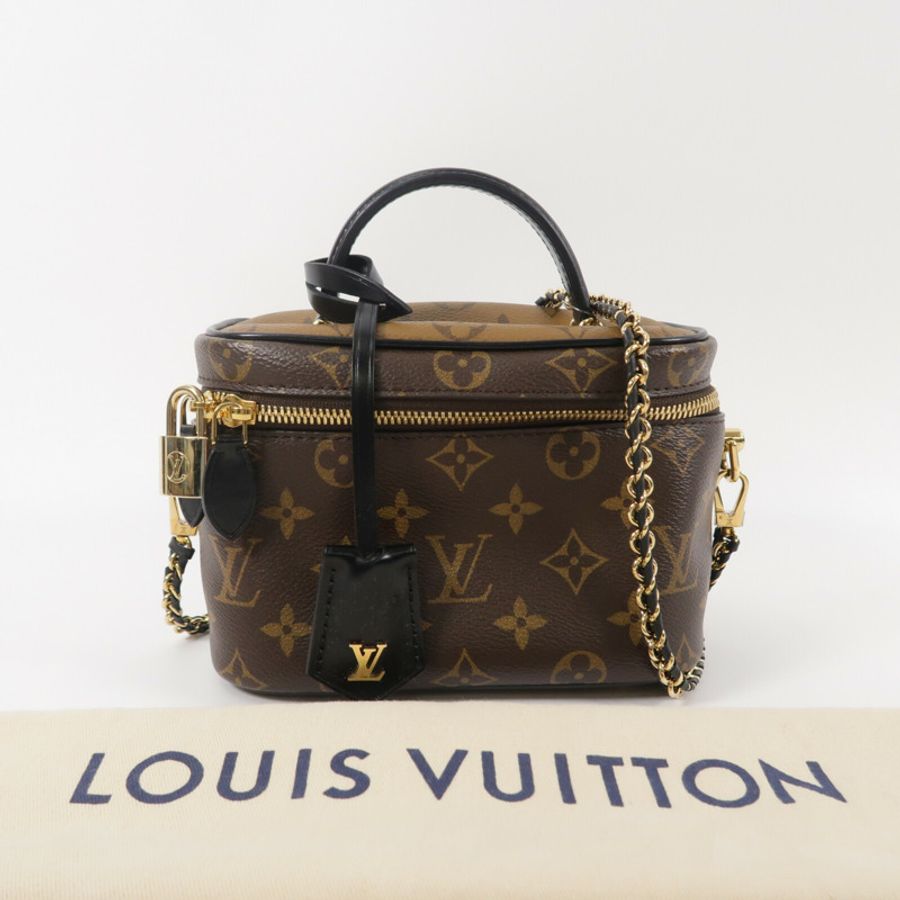 LOUIS VUITTON Monogram Reverse Vanity Case PM手挽肩背兩用袋-8