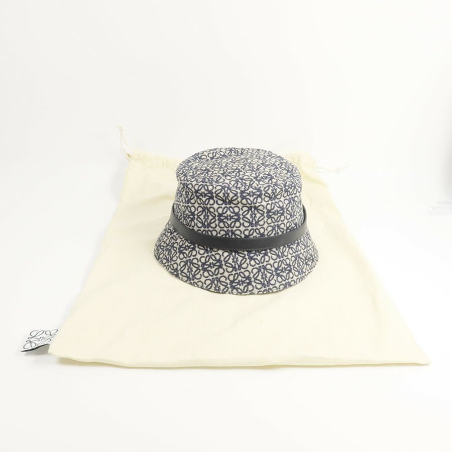 LOEWE 帆布Anagram Bucket Hat帽子-10
