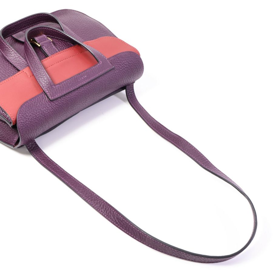 HERMES Clemence皮革Halzan 25手挽肩背兩用袋Cassis/Grenat-8