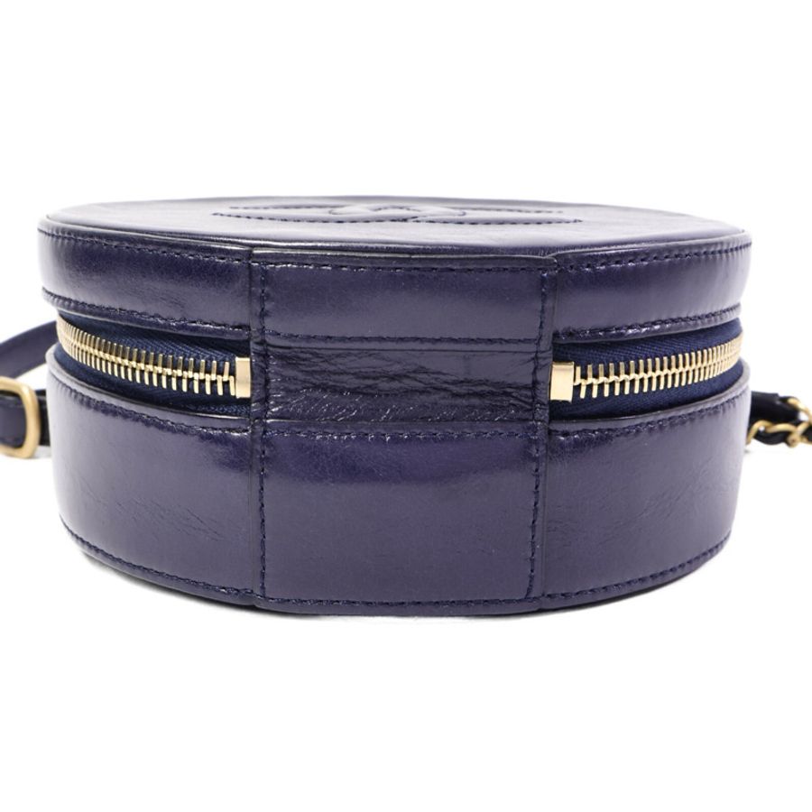CHANEL 牛皮皮革Round Clutch With Chain肩背袋-3