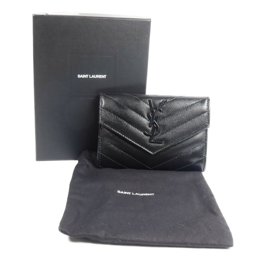 YVES SAINT LAURENT 牛皮皮革Small Envelope Wallet錢包-14