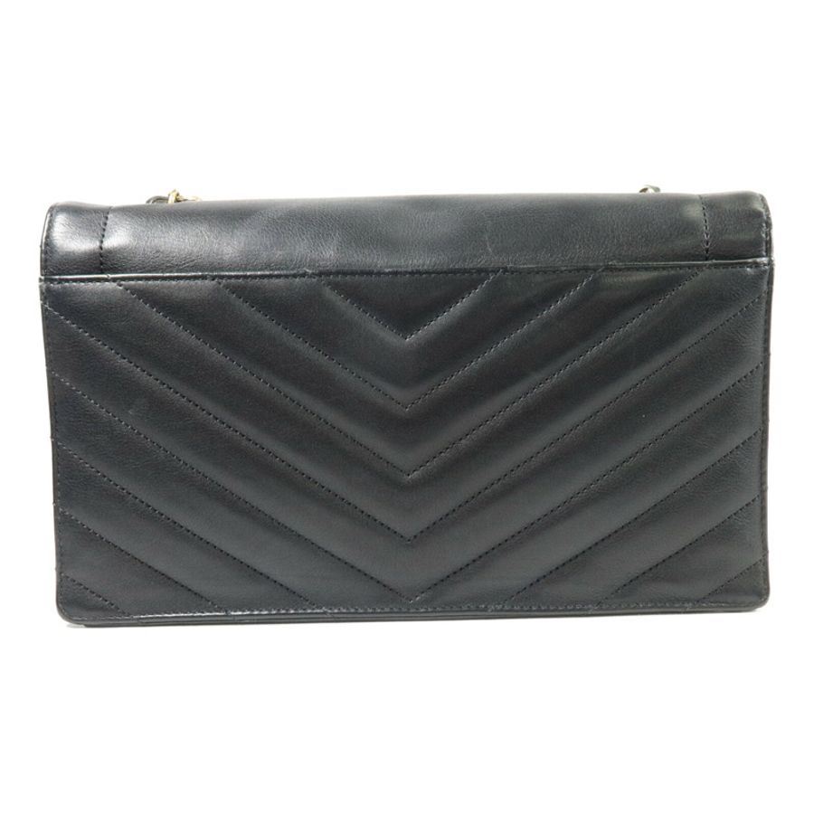 CHANEL 牛皮皮革Large Chevron Flap Bag鏈帶肩背袋-1