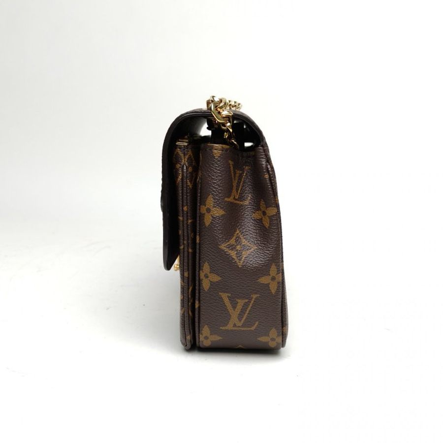 LOUIS VUITTON Marceau邮差包黑色PVC金扣芯片老花肩背包-1
