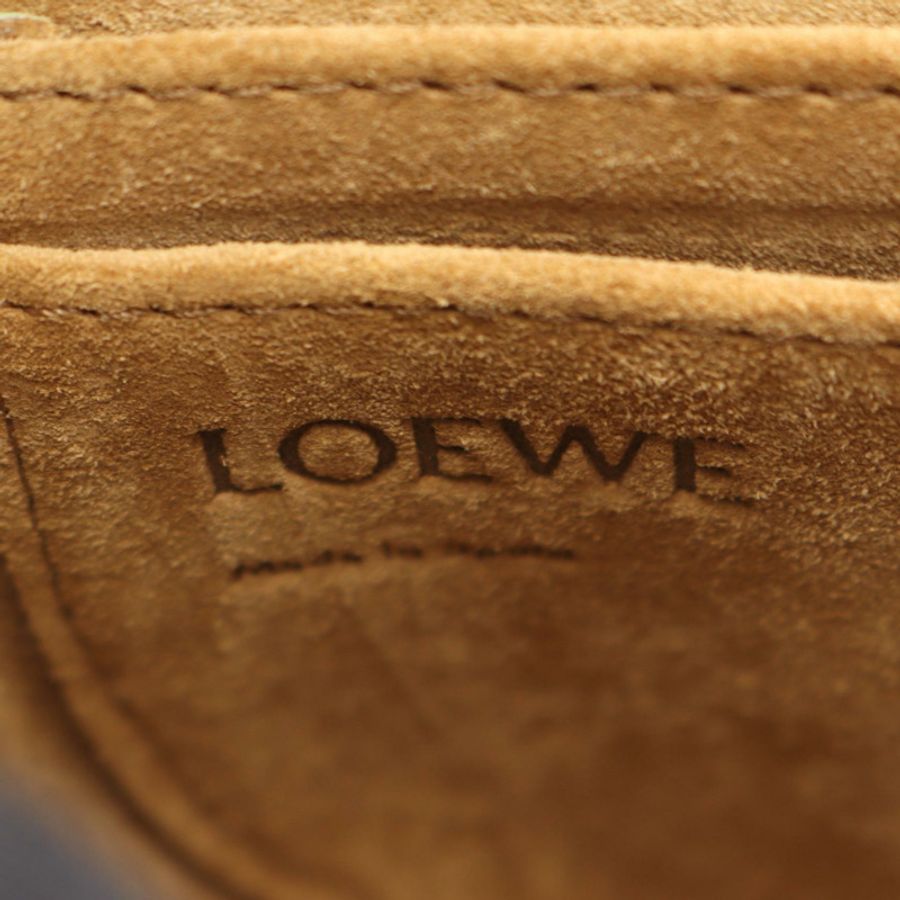 LOEWE Gate 雙肩迷你斜背包 A650N46X13 皮革 綠色 二手 女士-3